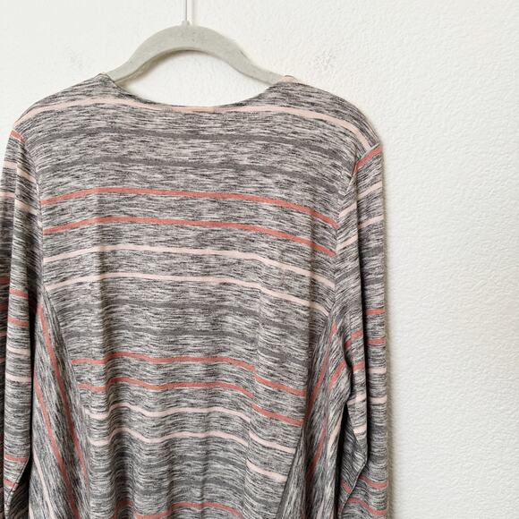 [J. Jill] Pure Jill Striped Scoop Neck Marled Long Sleeve Tunic Top NWT Sz Large - Picture 7 of 11